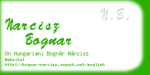 narcisz bognar business card
